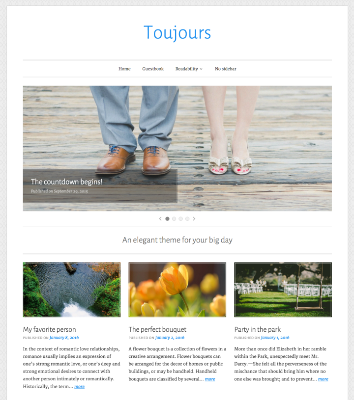 New Theme: Toujours